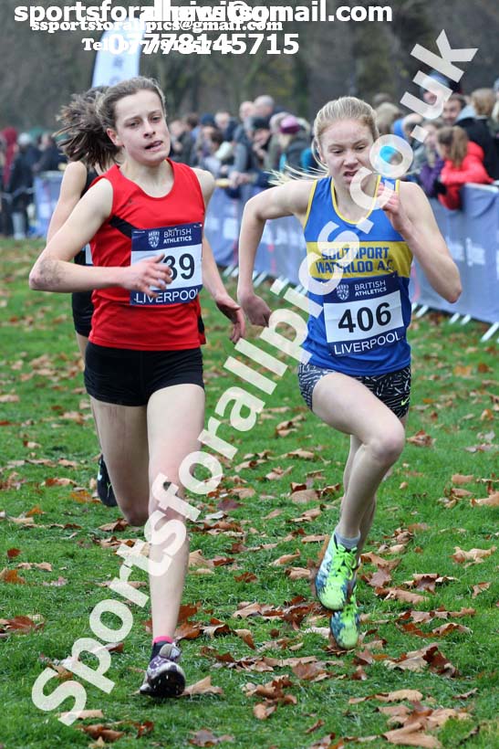 Girls under-15s British Athletics Liverpool Cross Challenge, Sefton Park, Liverpool. Photo:  David T. Hewitson/Sports for All Pics